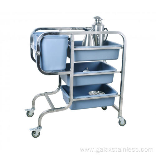 Plastic Cleaning Cart Good Quality Hotel Housekeeping Clearing Cart Factory